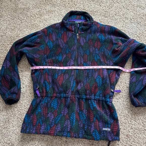 Vintage 1990s Patagonia Leaf Multicolor Zip Synchilla Fleece 
USA size 14/Large - Picture 10 of 12